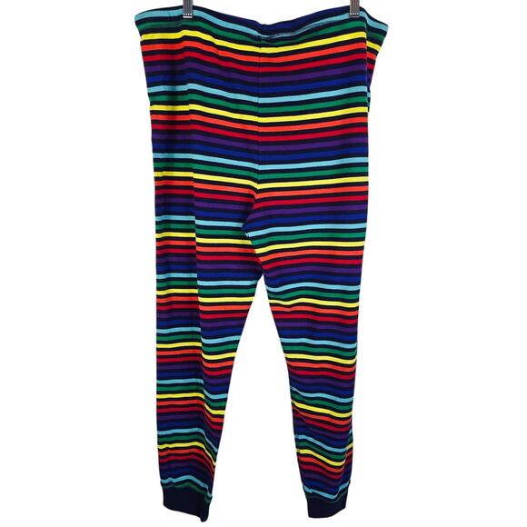Primary 100% Organic Cotton Rainbow Stripe Jogger Lounge Women's XL - Picture 2 of 3